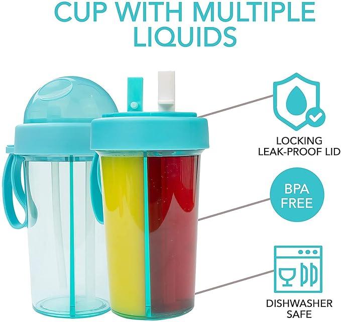 Hot & Cold Drink Bottle with Double Straws – 1000ml